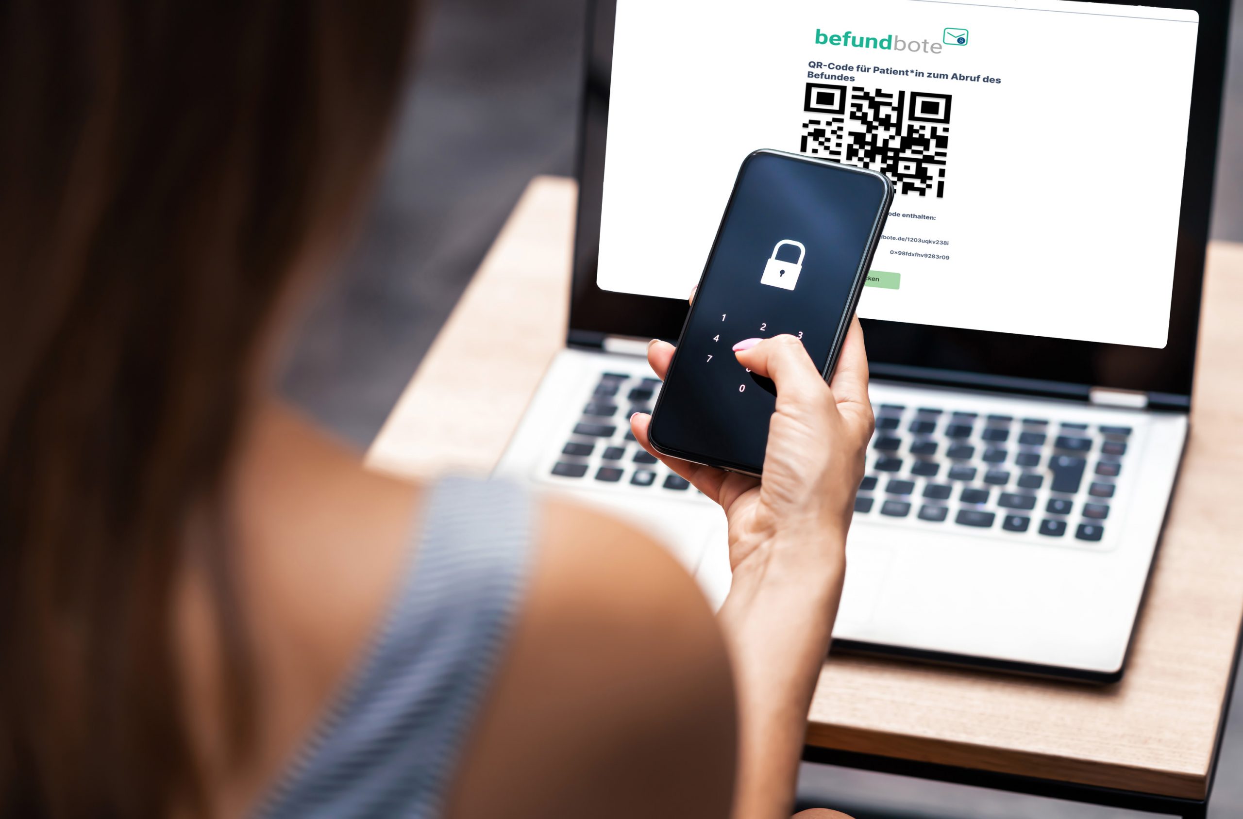 befundbote Laptop Ansicht